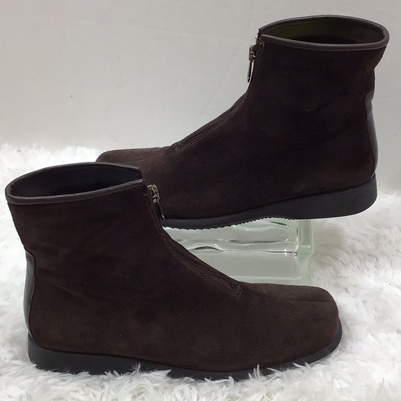 La Canadienne brown suede zip ankle boots 8.5M - Picture 6 of 13